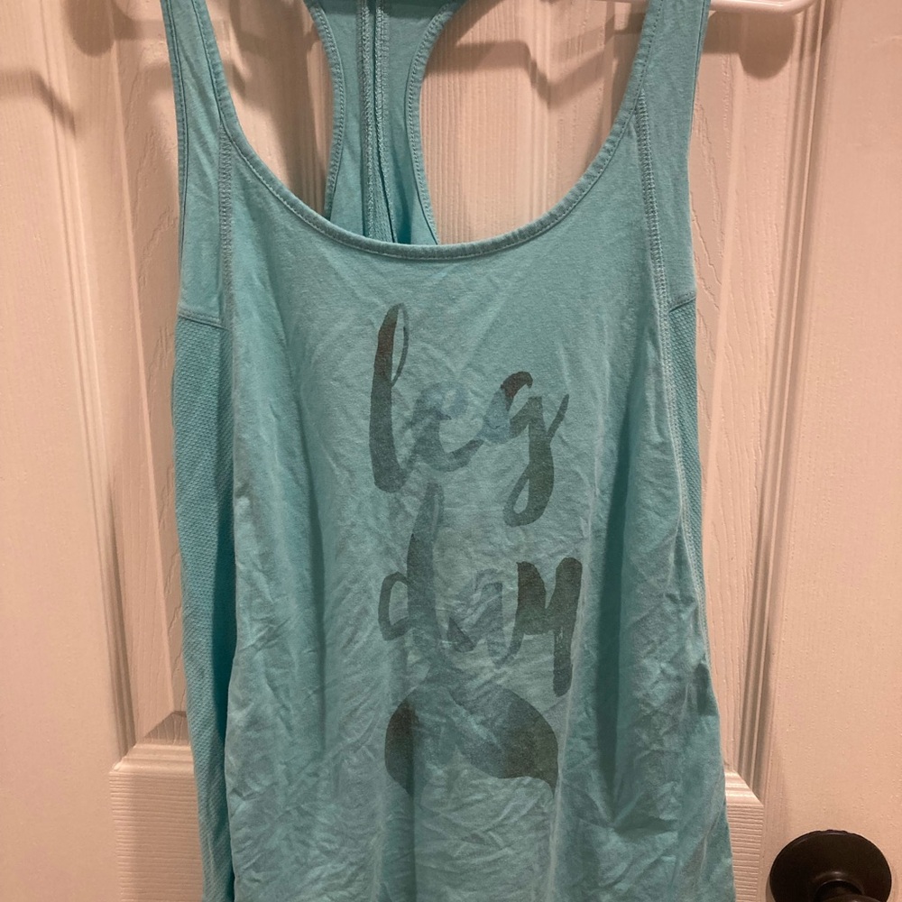 Light Blue Graphic Tank Top